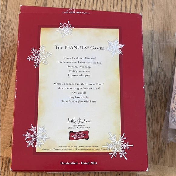 Hallmark The Peanuts Games Ornament Set And Wendy’s Collectible Snoopy - Picture 2 of 5